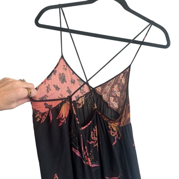 Free People All Mixed Up Tank Top, Black Combo, Size XS - Picture 7 of 9